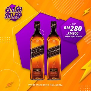 Flash Sale - Johnnie Walker Black Label 12 Years Blended Scotch [750ML] x 2