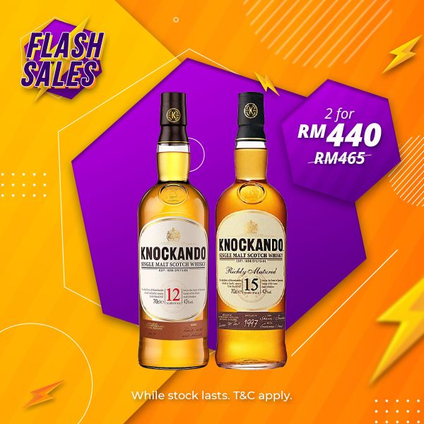 Flash sale - knockando 12 & 15 years speyside single malt scotch [700ml]