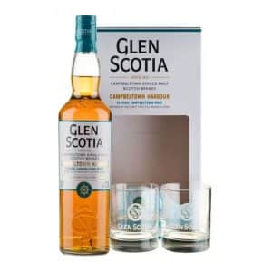Glen scotia harbour campbeltown single malt [2 glasses] [700ml]