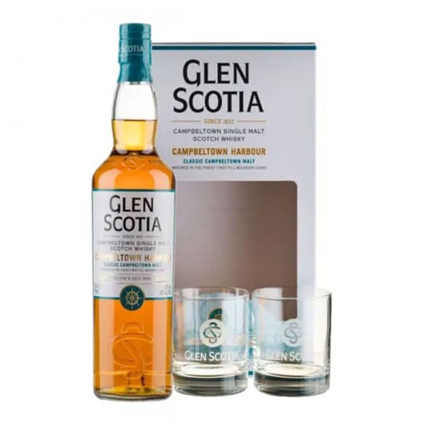 Glen scotia harbour campbeltown single malt [2 glasses] [700ml]