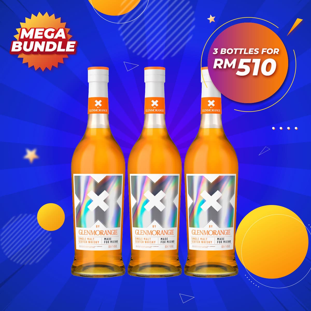 Mega Big Bundle - Glenmorangie X Highland Single Malt Scotch [700ML] x 3