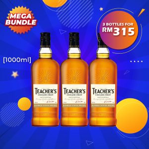 Mega Big Bundle - Teacher's Highland Cream Whisky [1000ML] x 3