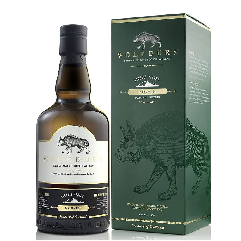 Wolfburn Morven Lightly Peated Highland Single Malt Scotch Whisky [700ML]