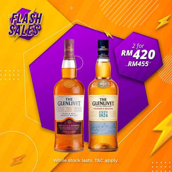 Flash sale - glenlivet founder's & triple cask matured [1000ml]