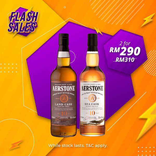 Flash sale - aerstone 10 years sea & land cask whisky [700ml]