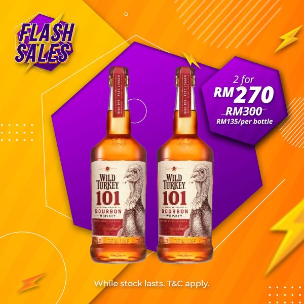 Flash sale - wild turkey 101 proof bourbon [700ml] x 2