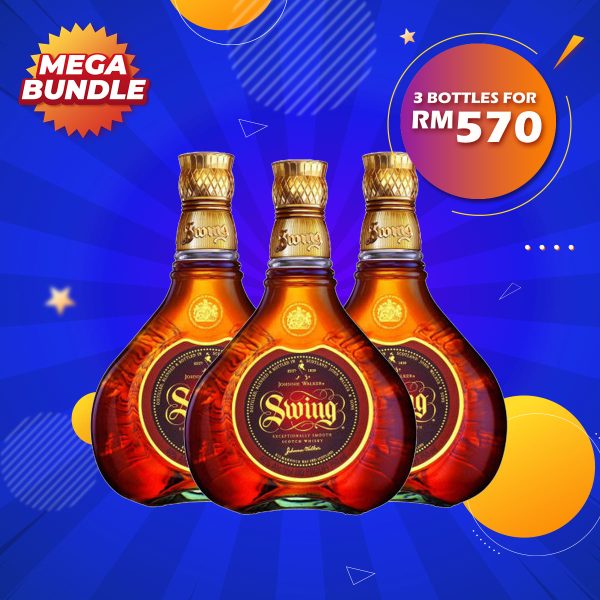 Mega big bundle - johnnie walker swing blended scotch [750ml] x 3