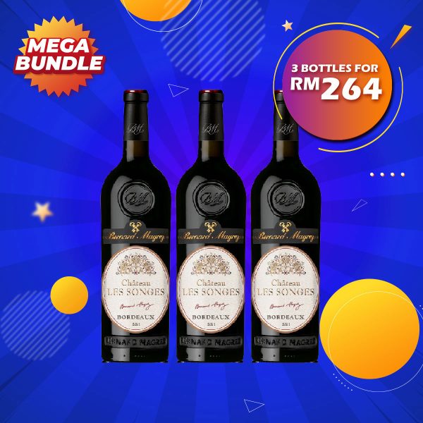 Mega big bundle - château les songes bordeaux 2021 [750ml] x 3