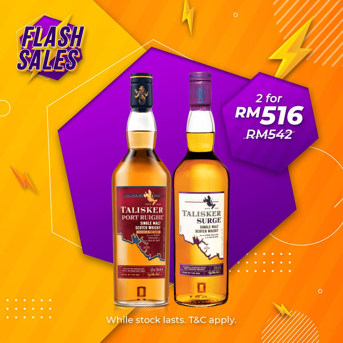 Flash Sale - Talisker Port Ruighe & Surge Island Single Malt Scotch [700ML]
