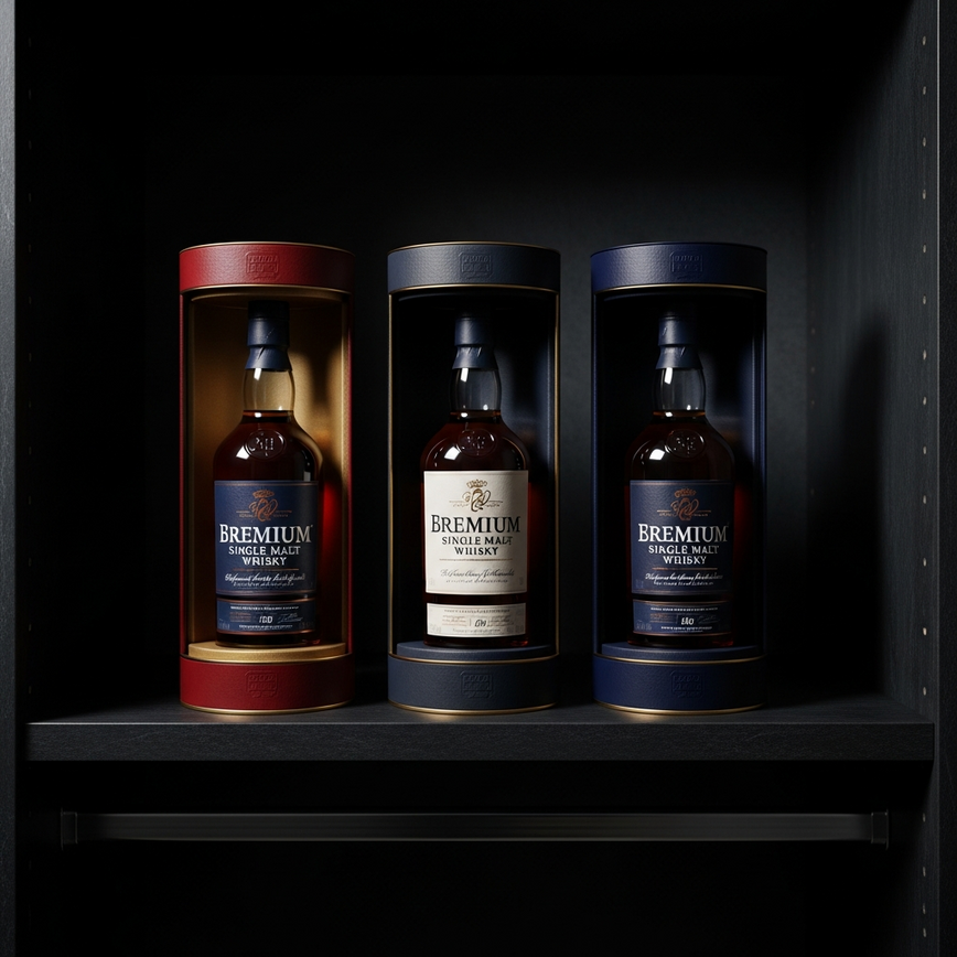 To visually illustrate the core principles of whisky storage: keeping bottles upright and away from light, as discussed in the 'essential whisky storage fundamentals' section.