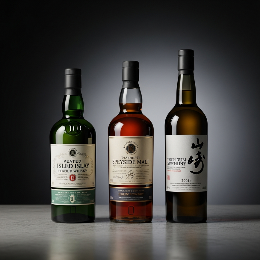 To showcase the diversity of whisky regions and styles discussed in the article, from peated islay to elegant speyside.
