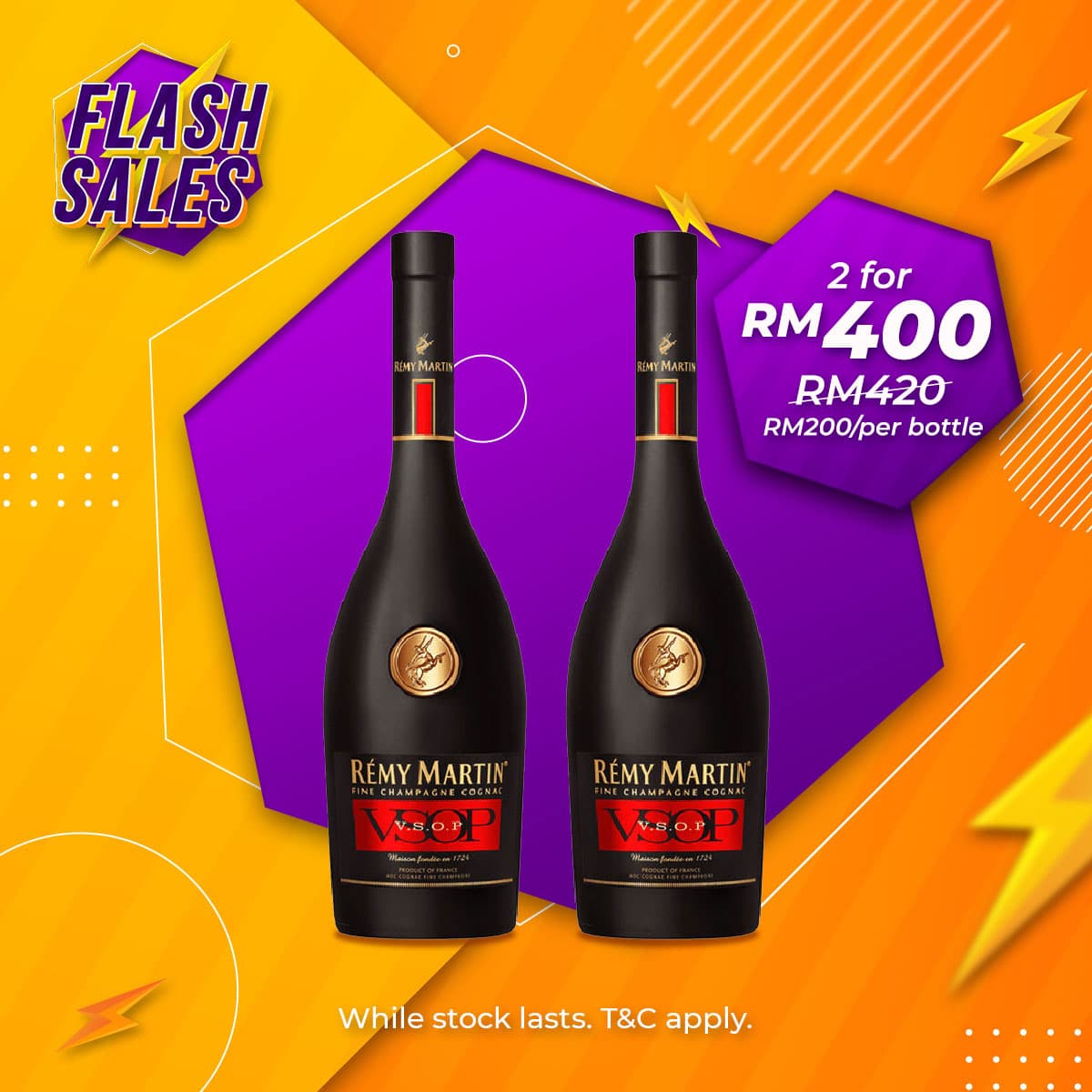 Flash Sale - Rémy Martin V.S.O.P Cognac Fine Champagne [700ML] x 2
