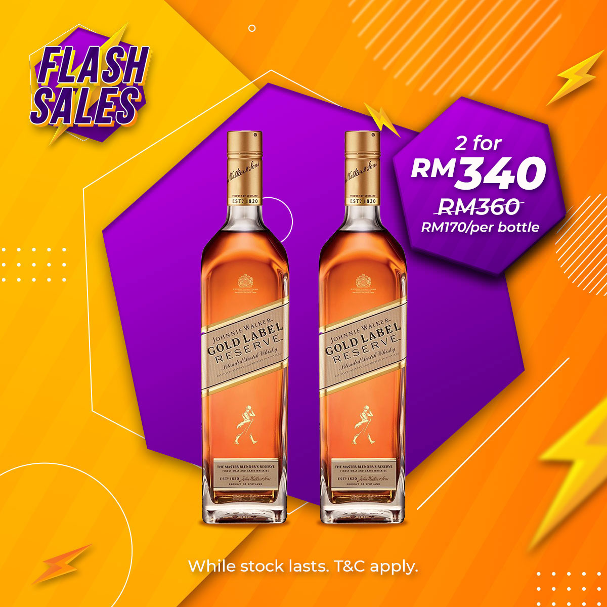 Flash Sale - Johnnie Walker Gold Label Reserve Blended Scotch [750ML] x 2