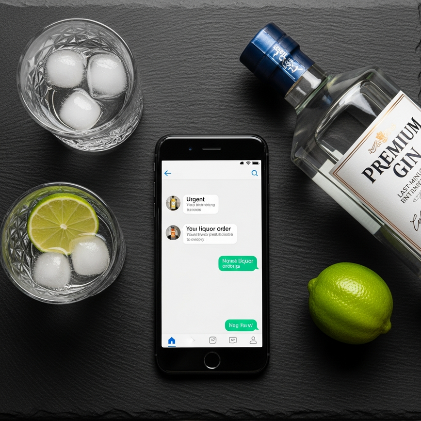 To illustrate the efficiency and directness of ordering liquor via whatsapp, as described in the 'why whatsapp ordering works best for urgent requests' section.