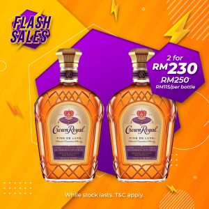 Flash Sale - Crown Royal Deluxe Blended Whisky [1000ML] x 2