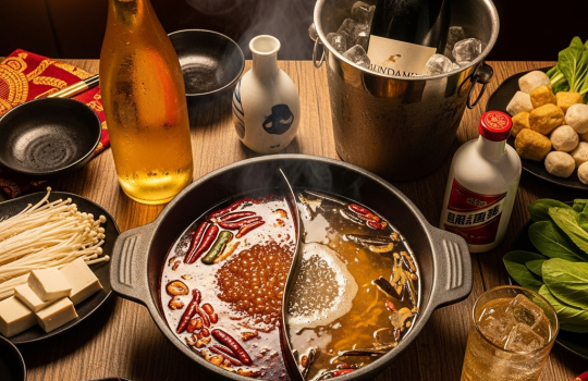 Steamboat spread with sake, sparkling wine, baijiu and highball pairings