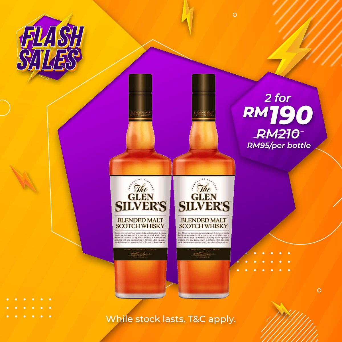 Flash Sale - Glen Silver's Blended Malt Scotch Whisky [700ML] x 2