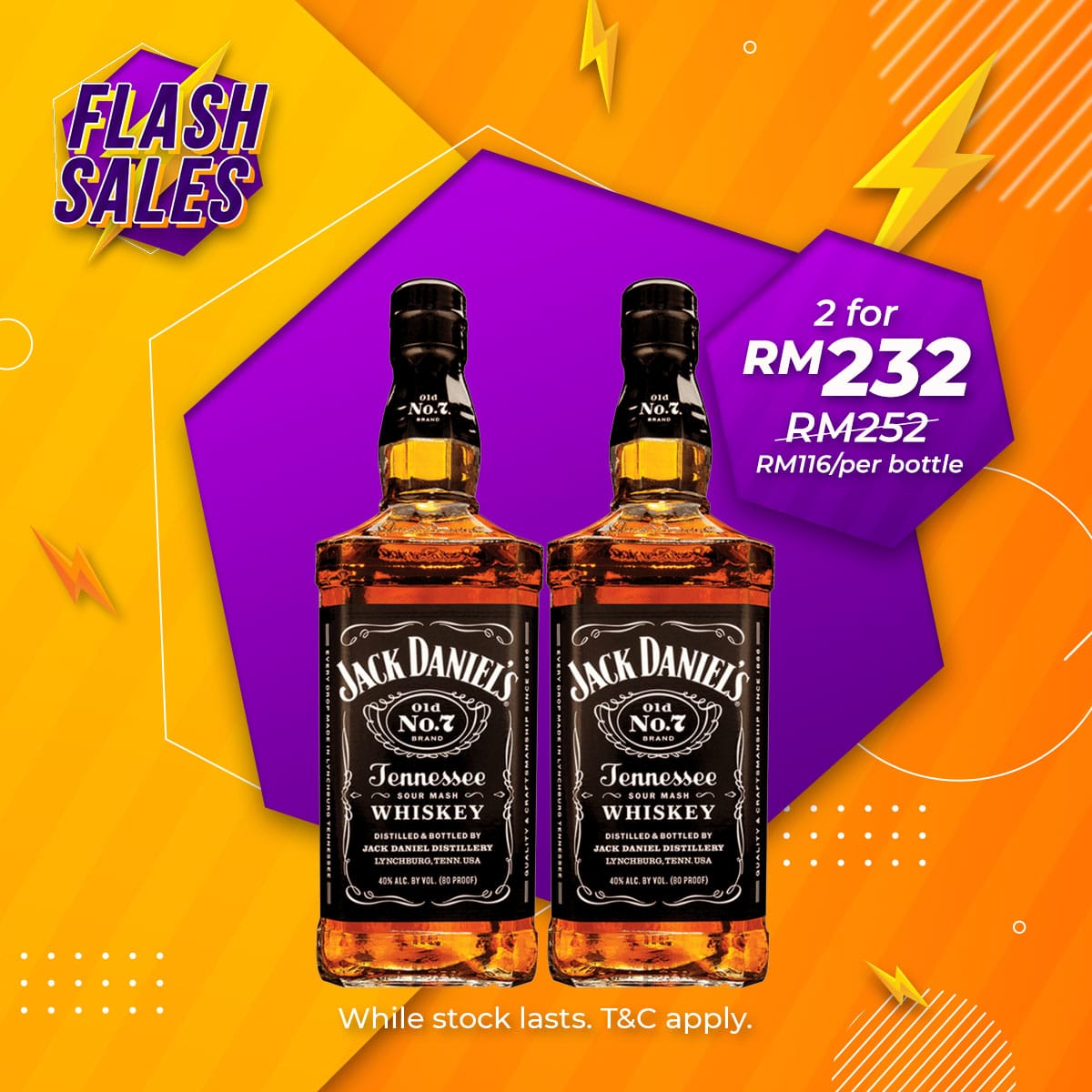 Flash Sale - Jack Daniel's Old No.7 Tennessee Whisky [700ML] x 2
