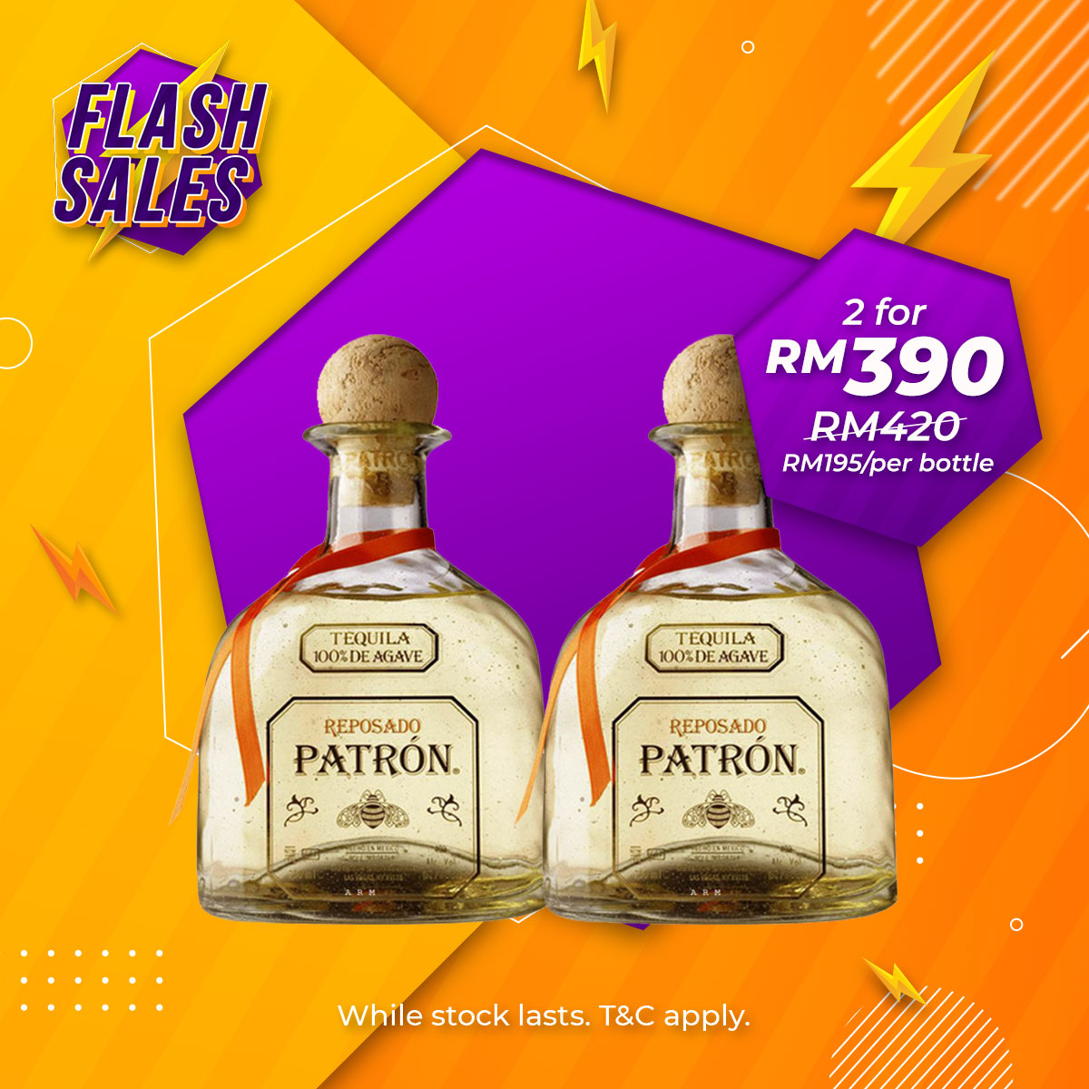 Flash Sale - Patrón Reposado Tequila [750ML] x 2