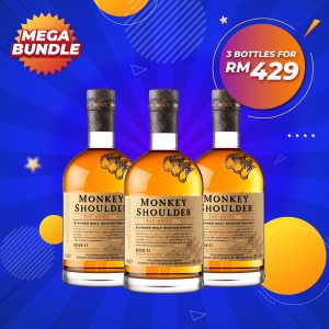 Mega big bundle - monkey shoulder speyside blended malt scotch whisky [700ml] x 3